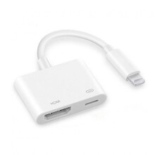 8pin Lightning to HDMI Adapter Digital AV 4K USB Cable Connector 1080P HD Adapters for X 8/7/6/Air white