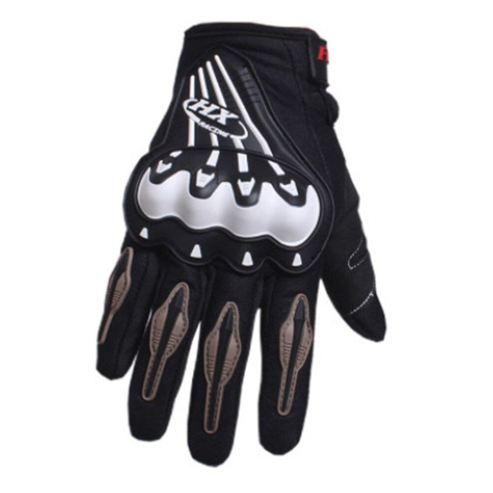 Men 3D Motorcycle Mesh Gloves Full Finger Ergonomic Motorbike Motocross Glove Black_m 7061857201081