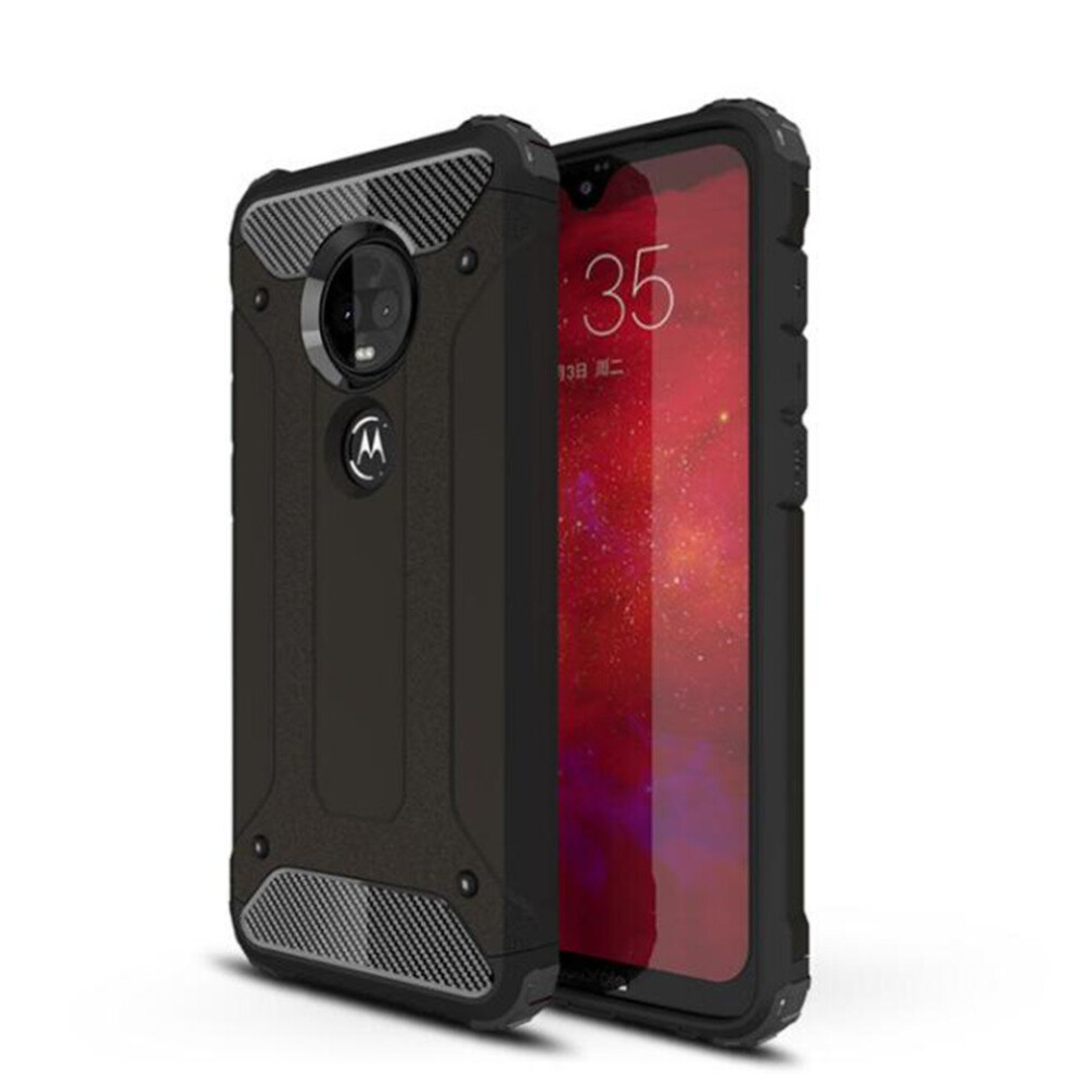 2Pcs Magic Armor Tpu + Pc Combination Case For Moto E6 (Black) Black 777178620360