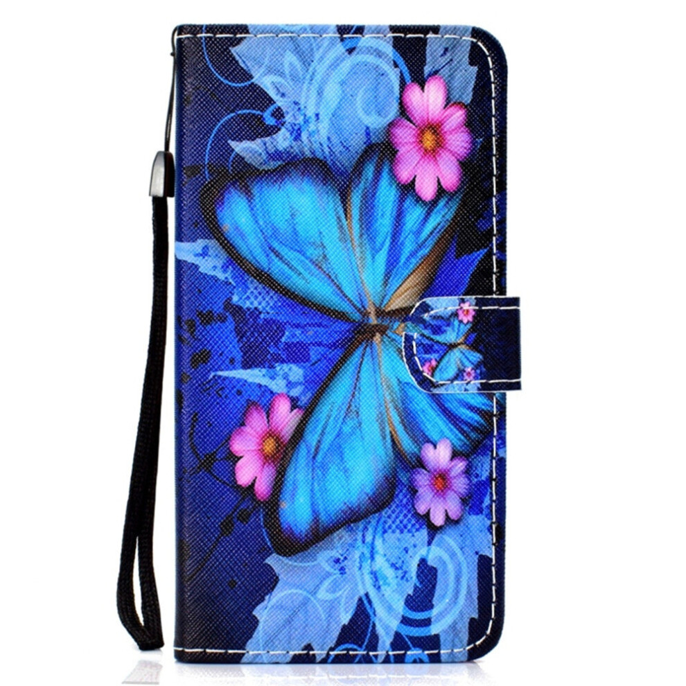 Butterfly Pattern Colored Drawing Horizontal Flip Leather Case For Huawei P30 Pro, With Holder & Card Slots & Wallet & Lanyard 700000665895