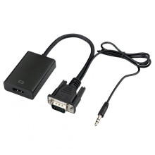 VGA To HDMI Output 1080P HD Audio TV AV HDTV Video Cable Converter Adapter