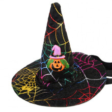2PCS Pet Cosplay Hat Headwear for Cat Halloween Party Accessories braid pumpkin_One size