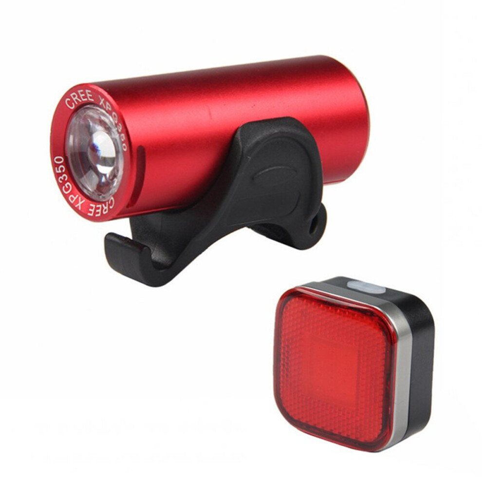 Photos - Climbing Gear Keshen 2289+2287 Bicycle Lamp Set USB Charging Hard Light Front Lamp Safety Precautions Tail Lamp Headlight black + taillight gold 