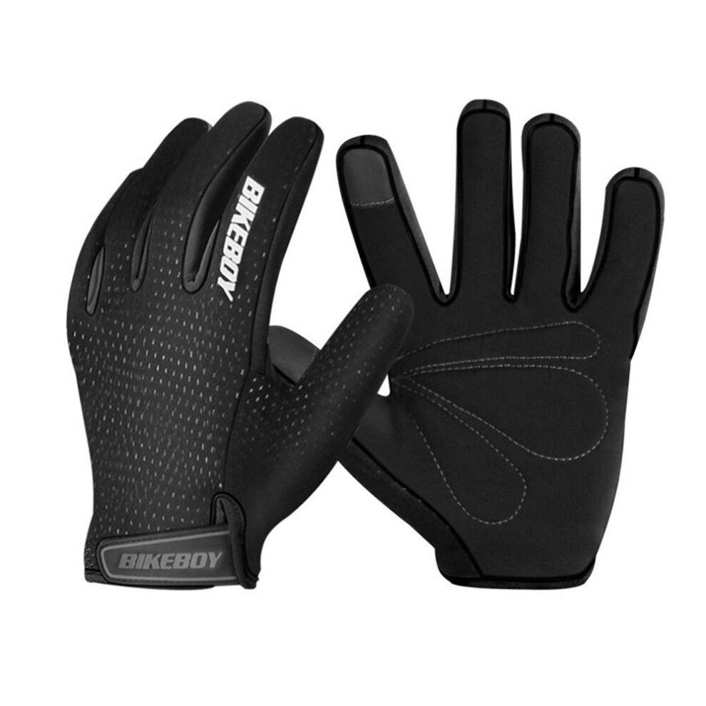 1Pair Riding Gloves Full Fingers Warm Windproof Touch Screen Mountain Motorcycle Gloves Men And Women Motocross Riding Equipment Black_m Multicoloured 700000625950