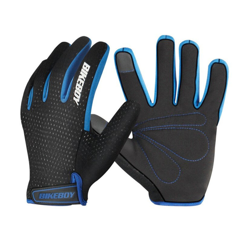 Riding Gloves Full Fingers Warm Windproof Touch Screen Mountain Motorcycle Gloves Men And Women Motocross Riding Equipment Black Blue_xl Black,Multicoloured 700000625936