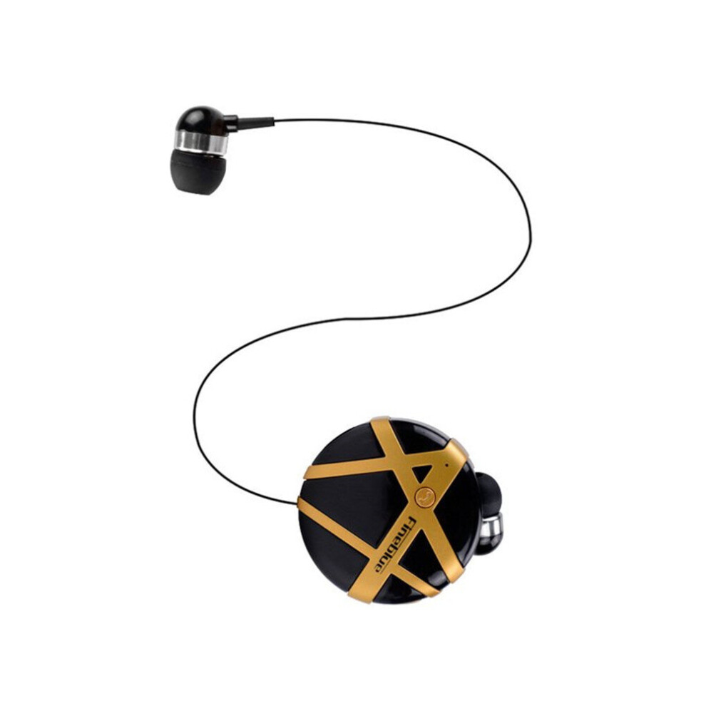 Fd-55 Bluetooth Earphone Handsfree Sports Headphones Clip-On Business Headset Vibration Reminder Earbud With Micphone + Gold Black 700000595994