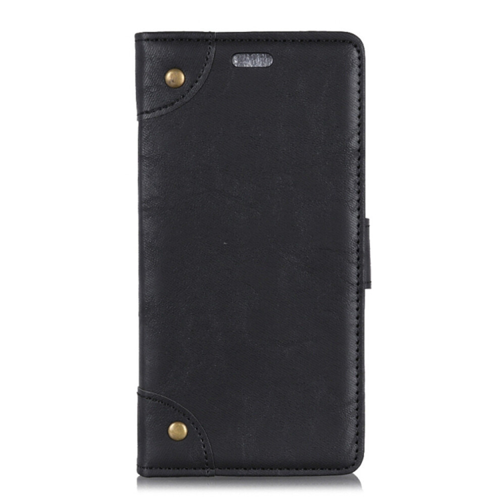 Copper Buckle Retro Crazy Horse Texture Horizontal Flip Leather Case For Nokia 9, With Holder & Card Slots & Wallet(Black) Black 700000643473