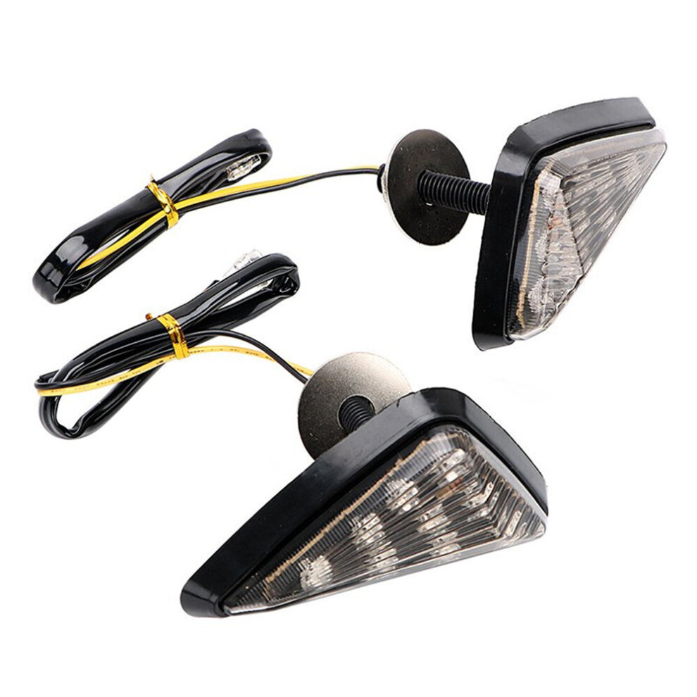 2Pcs Smoke Triangle Flush Mount Led Turn Signals Blinker Light 7061857276157
