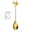 Exquisite Branch Shape Coffee Spoon / Fork for Snacks Kitchen Dining Bar Golden spoon 2