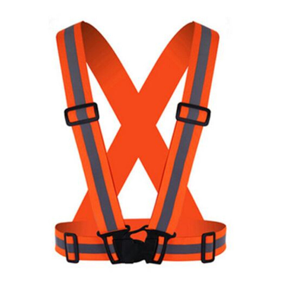 Unisex Adjustable Reflective Vest High Visibility Safety Straps For Jogging Cycling Walking Running5w8m 700000598506