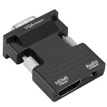 Hdmi To VGA Adapter TV Box 1080P PC Aux Jack 3.5 Video Audio Cable Splitter Converter Projector Monitor Projetor Display Port