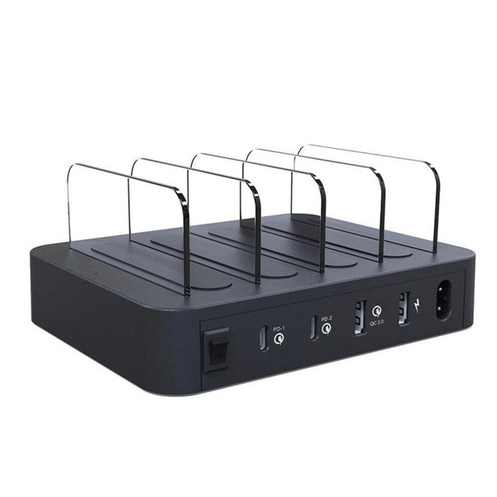 Dual Pd Qc3.0 4 Port Usb 2.4A Desktop Multi-Function Charging Station Dock Intelligent Smart Charger - Us Plug 7061857296193