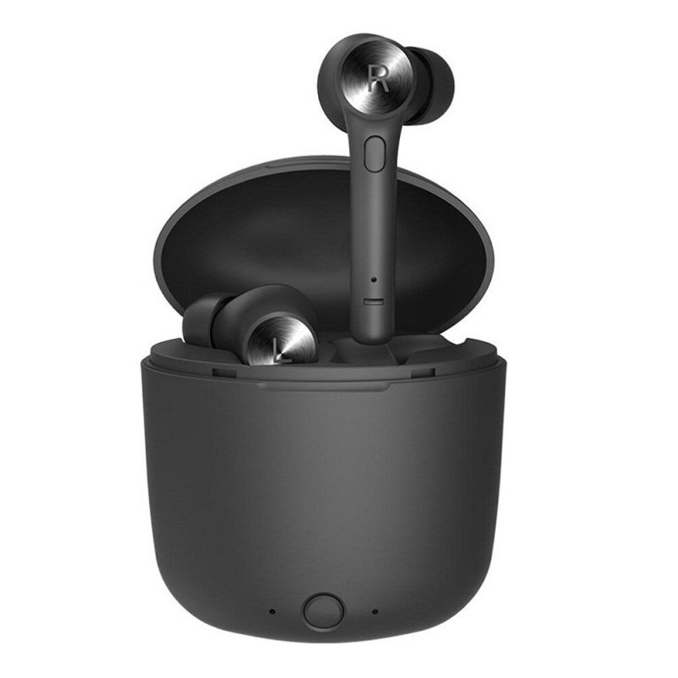 Hi Wireless Bluetooth 5.0 Earphone Ture Stereo Sport Headset In-Ear With Charging Box Built-In Microphone Black 7061857211196