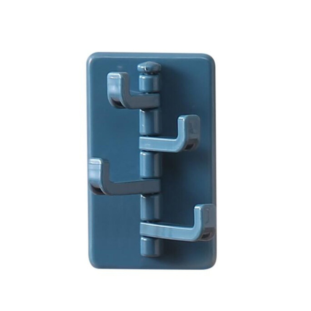 10PCS  ABS Creative Wall Hanging Nail-free Door Hook Bathroom Kitchen Hanger Dark Blue-image-OPC-P6Z9VQN-NEW