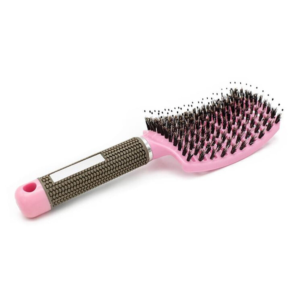 Keshen 2Pcs Curved Comb Massage Comb For Curly Hair Ribs Comb Pink_with Hair Type