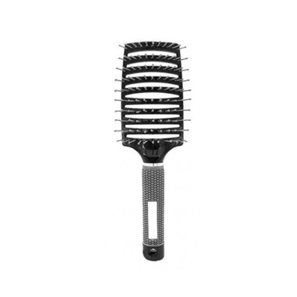 Keshen Curved Comb Massage Comb For Curly Hair Ribs Comb Black_ordinary Type