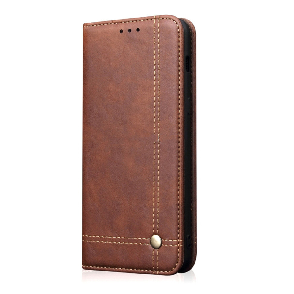 Casual Style Retro Crazy Horse Texture Horizontal Flip Leather Case For Huawei Mate 20 Lite, With Card Slots & Holder & Wallet (Dark ) Brown 700000658576