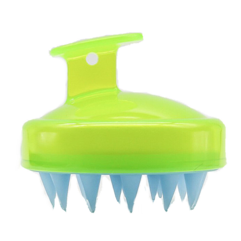 Keshen 4Pc Spa Hair Brush Silicone Shampoo Wide Tooth Comb For Hair Washing Comb Scalp Massage Green Transparent