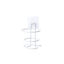 3PC Simple Wall Hanging Hair Dryer Rack for Storage Bathroom black