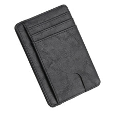 Blocking Leather Wallet Credit ID Card Holder Purse Money Case for Men Women Fashion Bag 11.5x8x0.5cm