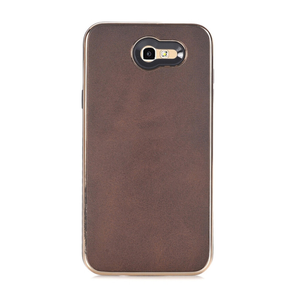 For Galaxy J7 (2017)Crazy Horse Texture Electroplating Back Cover(Brown) Brown 777178623132