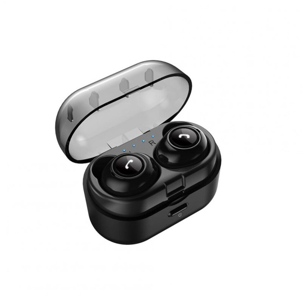 Wireless Bluetooth 5.0 Binaural Stereo Sports Earphone Bluetooth Headset Black 700000588620