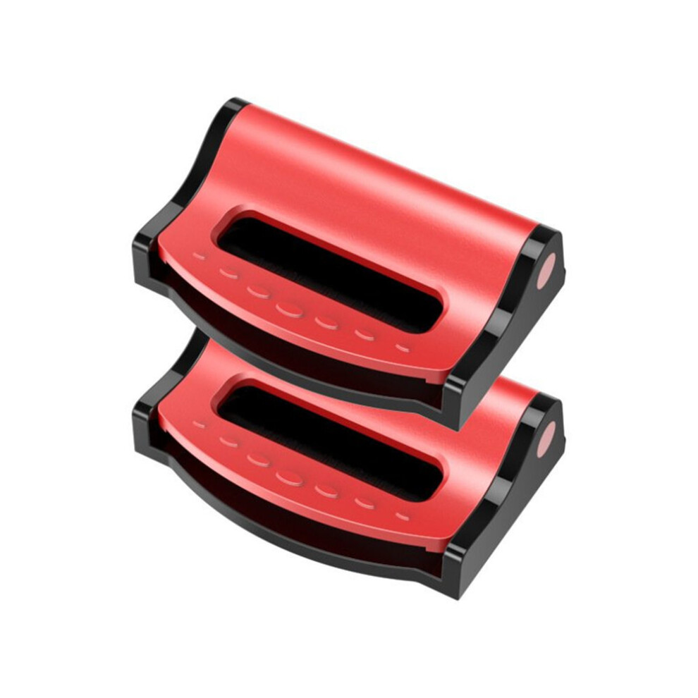 4Sets 2 Pcs/Set Universal Car Seat Belts Clips Safety Adjustable Auto Stopper Buckle Plastic Clip Red 7061857201319