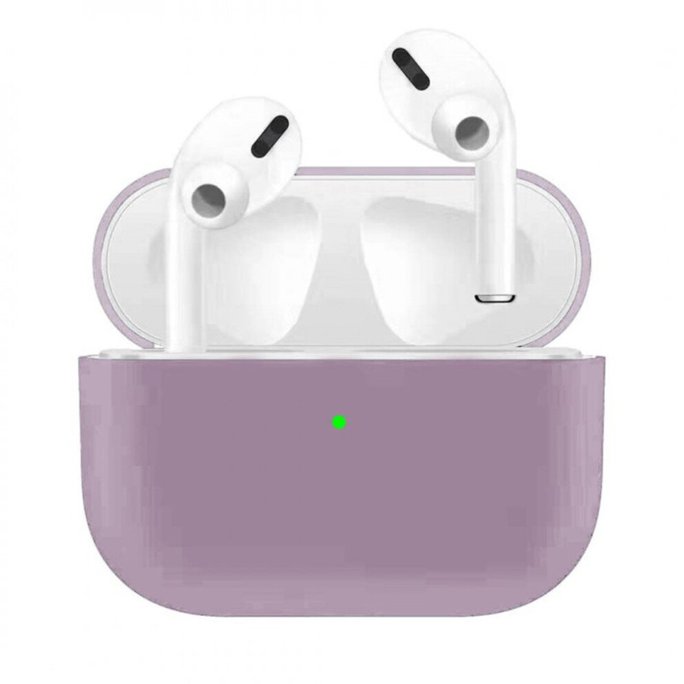 Silicone Earphone Case For Airpods Pro Shockproof Cases For Apple Bluetooth Headset Protective Cover Lilac 7061857211356