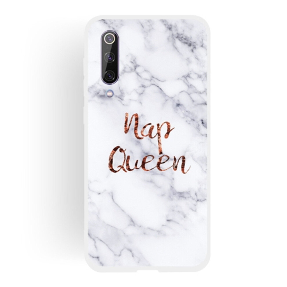 2Pcs Queen Frosted Matte Semi-Transparent Tpu Marble Phone Case For Xiaomi Mi 9 Se 700000653724