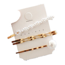 8 Set Korean Style Girl Metallic Pearl Hairpin Fashion Sweet Style Bang Clip 3#