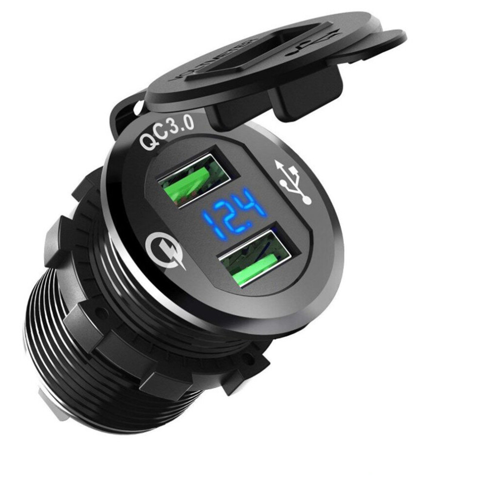 Photos - Other for Mobile Keshen Car Motorcycle Refitted USB Charger Mobile Phone Tablet QC3.0 Metal Quick Charging 
