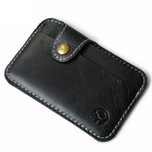 2 Pcs Men Business Pu Leather Cash ID Card Holder Blocking Slim Wallet Coin Purse Card Case Credit Card Wallet Cash Wallet Card Holder