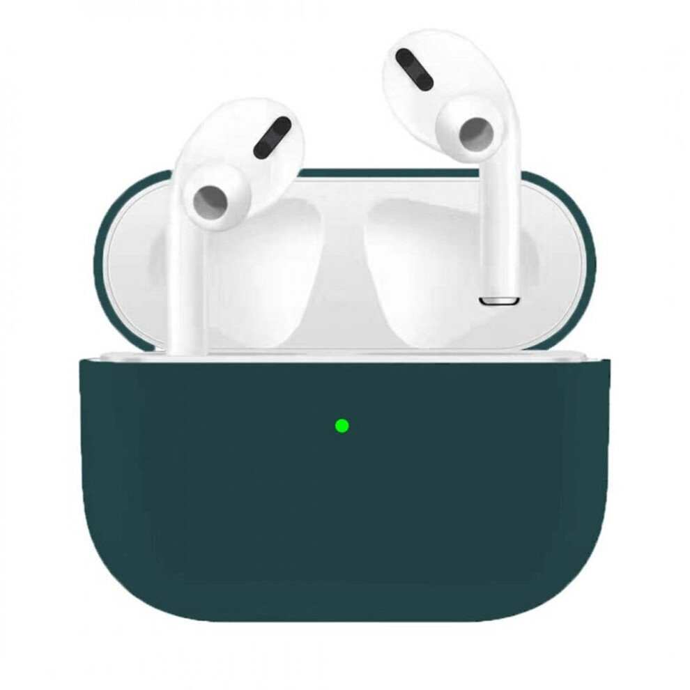 Silicone Earphone Case For Airpods Pro Shockproof Cases For Apple Bluetooth Headset Protective Cover Green 7061857211448