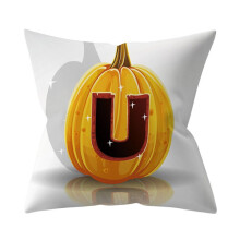3 Pcs Halloween Series Letter Printing Throw Pillow Cover for Home Living Room Sofa Decor U_45*45cm