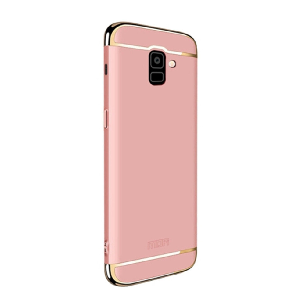 2 Pcs Three Stage Splicing Full Coverage Pc Case For Galaxy J6 (2018) (Rose ) Gold 777178620711