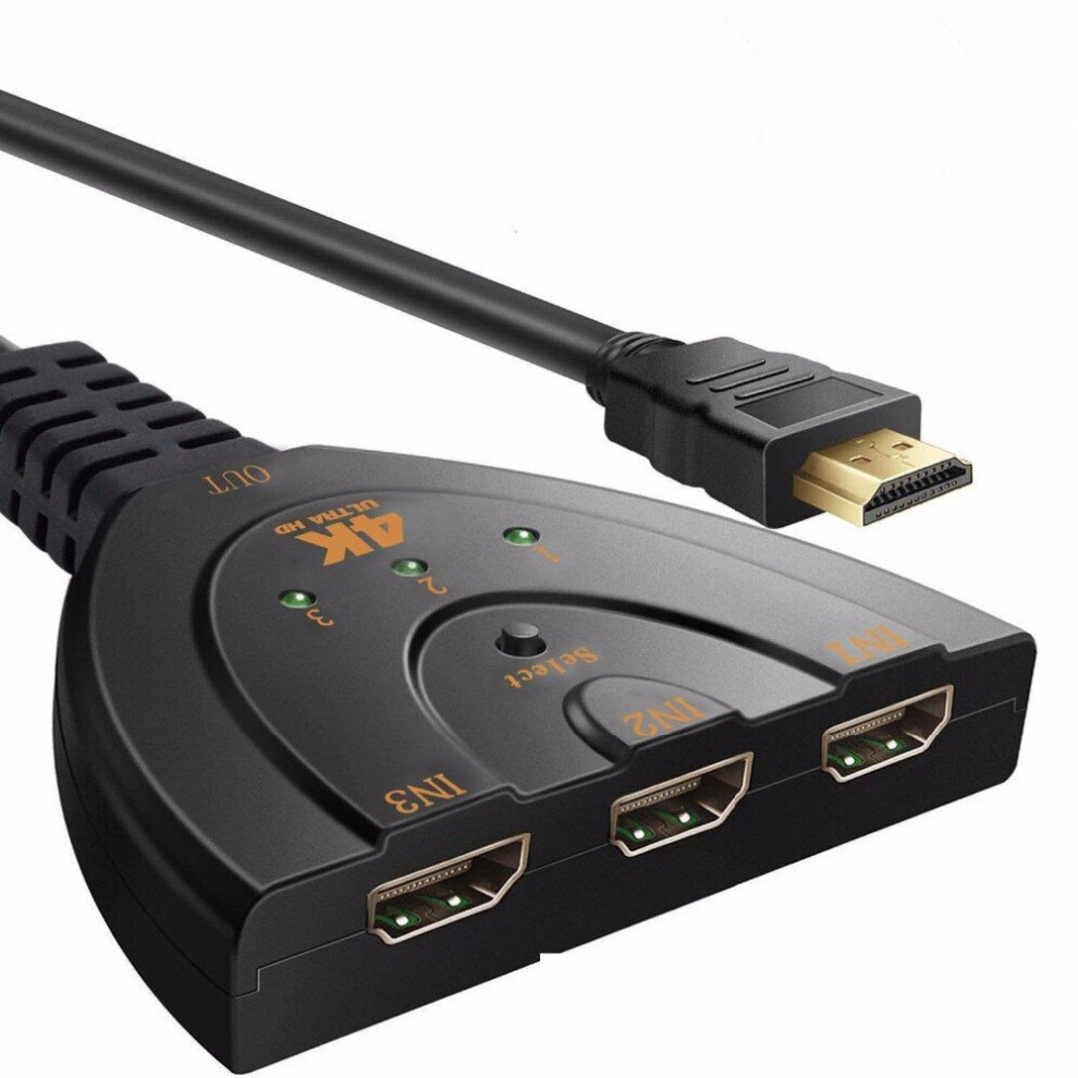 4K*2K 3D Mini 3 Port Hdmi Switch 1.4B 4K Switcher Hdmi Splitter 1080P 3 In 1 Out Port Hub For Dvd Hdtv Xbox Ps3 Ps4 7061857286330