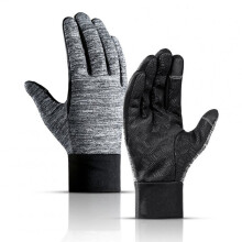 Winter Outdoors Sports Gloves for Women and Men Touch Screen Waterprood Windproof Warm Gloves gray_L