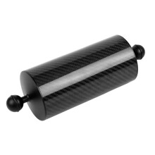 8Inch Carbon Fiber Float Buoyancy Aquatic Arm Dual Ball Floating Arm Diving Camera Underwater Diving Tray black