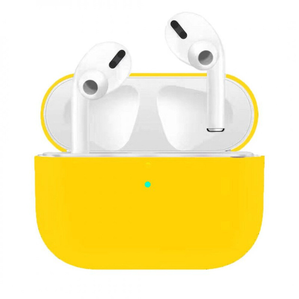 2Pc Silicone Earphone Case For Airpods Pro Shockproof Cases For Apple Bluetooth Headset Protective Cover Yellow 7061857211363