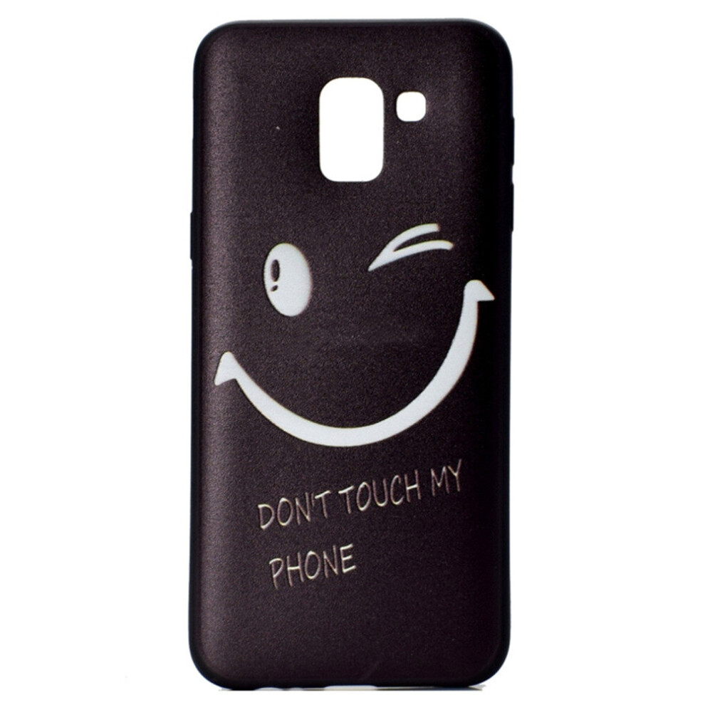 2 Pcs Painted Soft Tpu Protective Case For Galaxy J8 (2018)(Smiling Face) 777178620759