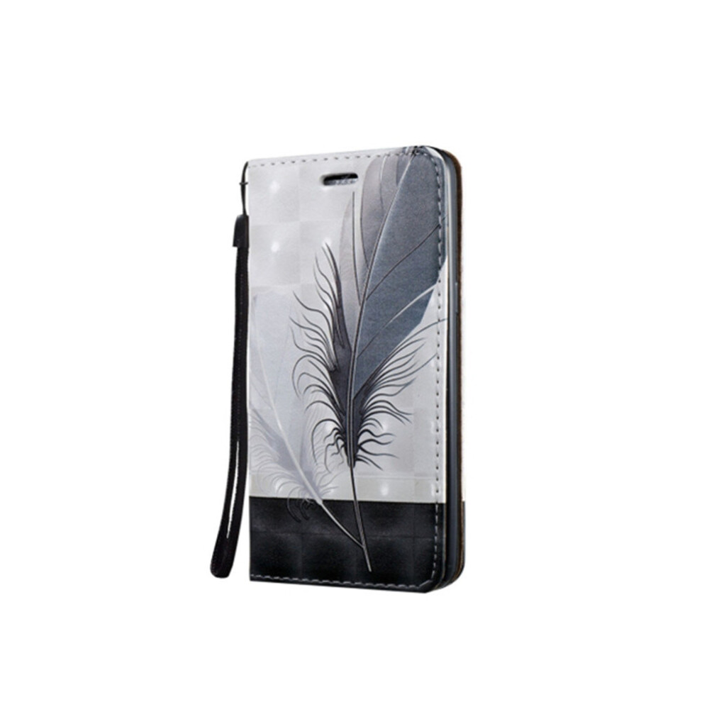 For Galaxy S8 + 3D Relief Feather Pattern Magnetic Adsorption Horizontal Flip Leather Case With Holder & Card Slots & Lanyard 777178623316