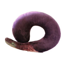 Emulational U Shape Sleep Pillow Cute Shape Neck Pillow for Travel Home Decoration eggplant