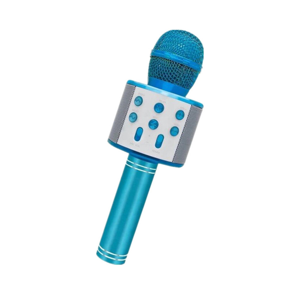 Bluetooth Wireless Condenser Magic Karaoke Microphone Mobile Phone Player MIC Speaker Record Music blue_Ws858