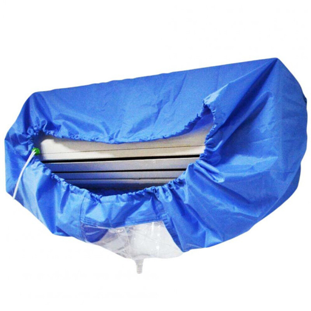Air Conditioner Cover Cleaning Dust Washing Cover Clean Waterproof Protector Blue 7061857299026