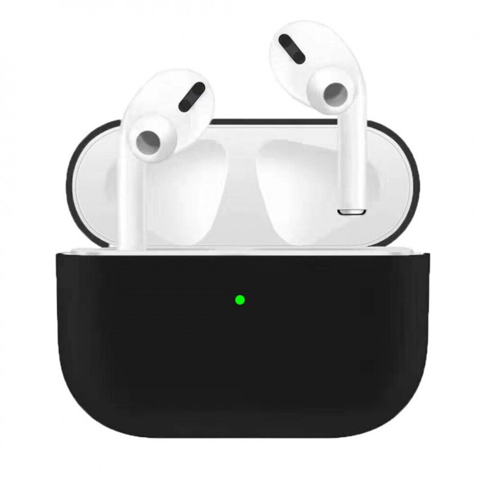For Airpods Pro Silicone Earphone Case For Airpods Pro Shockproof Cases For Apple Bluetooth Headset Protective Cover Black 7061857211554