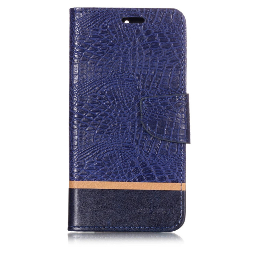 Crocodile Texture Horizontal Flip Leather Case For Iphone7/8, With Holder & Card Slots(Blue) Blue 700000668896