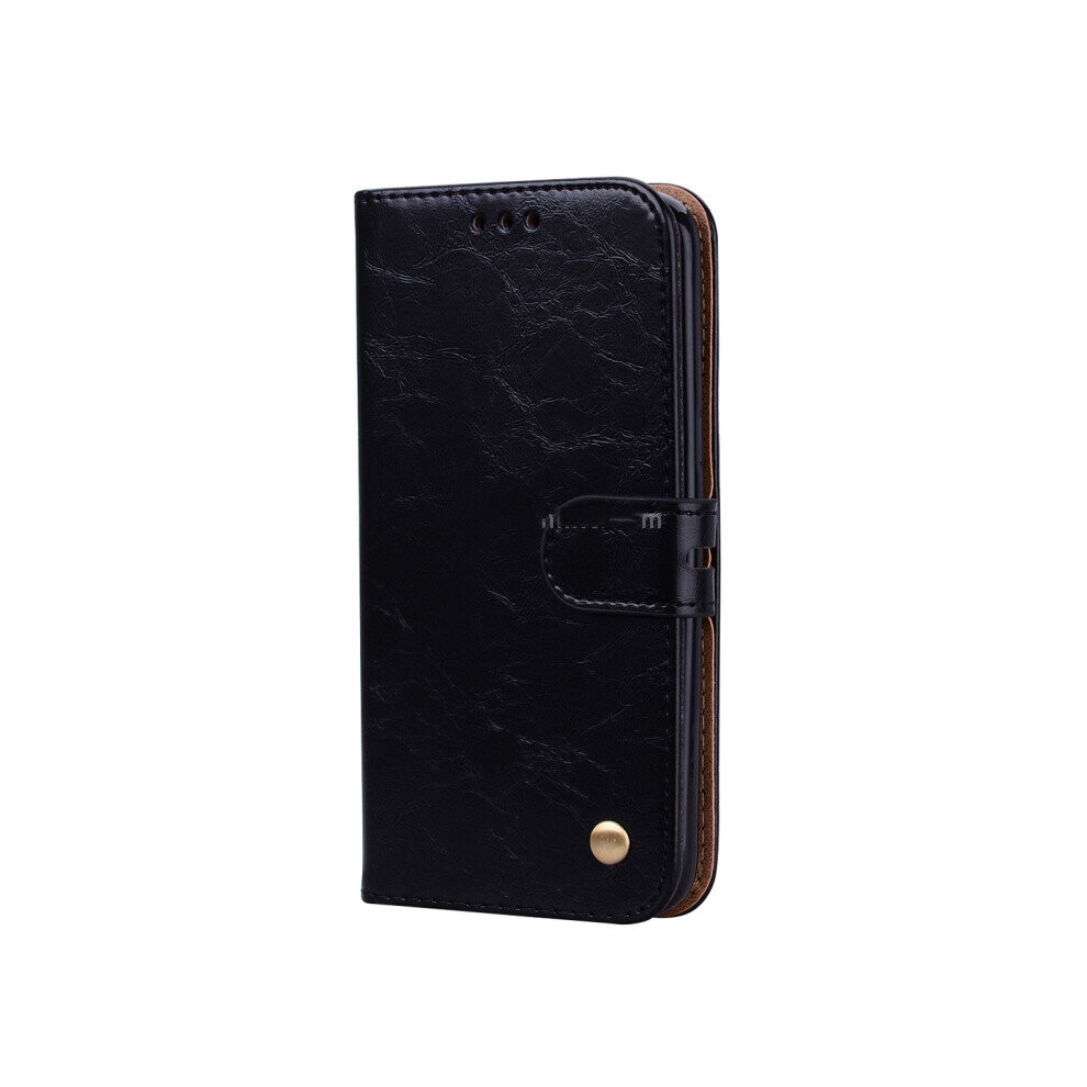 Business Style Oil Wax Texture Horizontal Flip Leather Case, With Holder & Card Slots & Wallet For Galaxy J2prime(Black) Black 777178620841