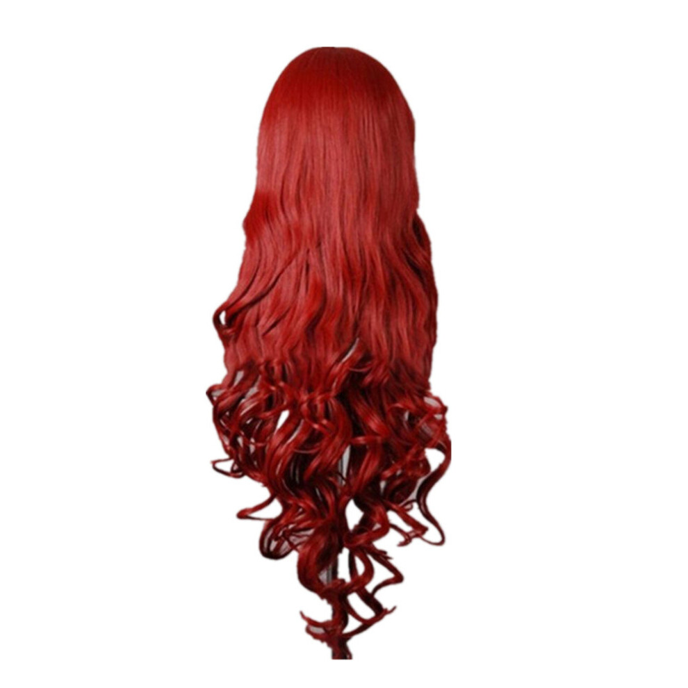 Keshen Unisex Red,Multicoloured Wavy Hair Cosplay Long Wigs For Women Ladies Heat Resistant Synthetic Wig Red