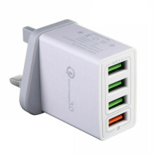 2PC 4 Multi-Port Fast Quick Charge QC 3.0 USB Hub Wall Charger Adapter UK Plug
