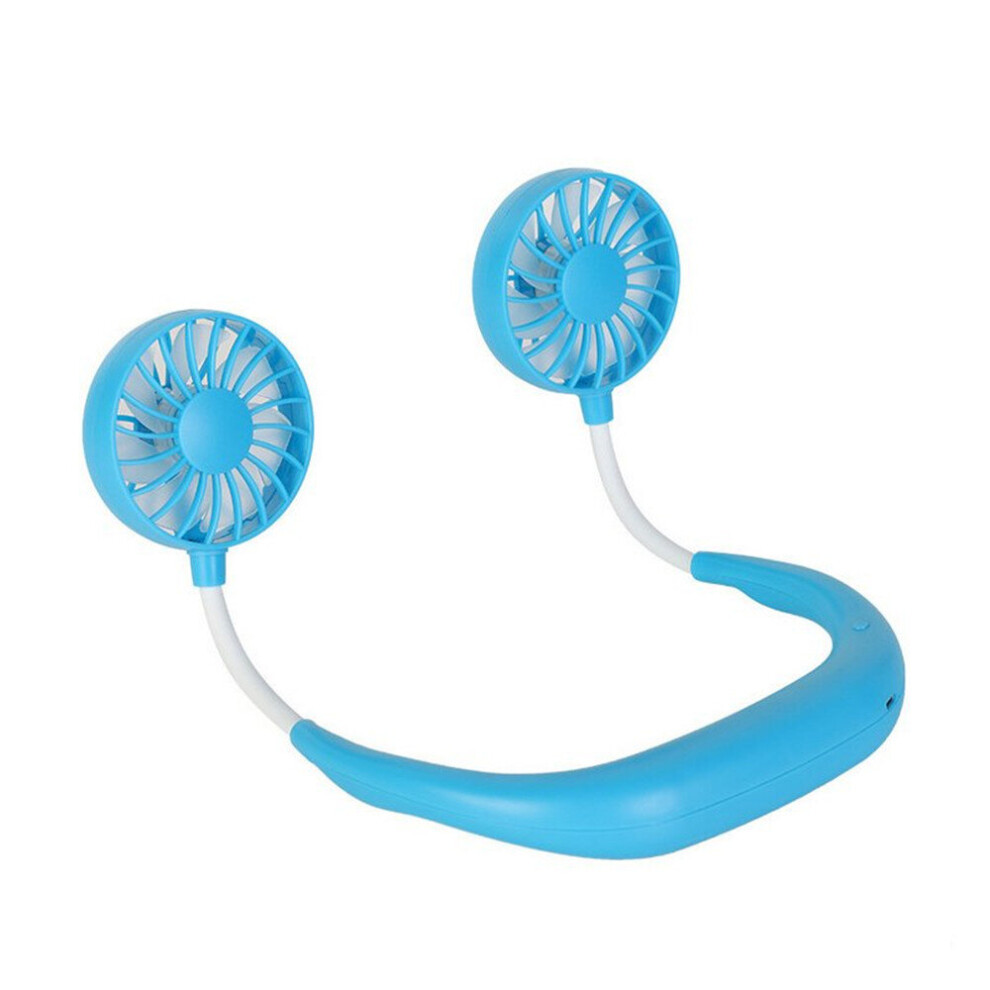 Hand Free Personal Fan Portable USB Rechargeable Mini Fan Lazy Neckband for Travel, Sports, Office, Outdoor blue_generation 1-image-OPC-P6Z9ZC7-NEW